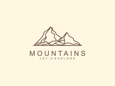 Logo Mointains Luxcury Modern branding design graphic design icon illustration logo typography ui ux vector