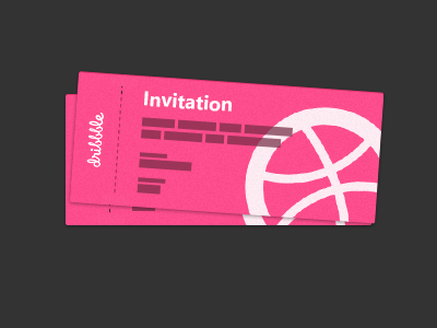 Dribbble Invitations dribbble invitation invites ticket
