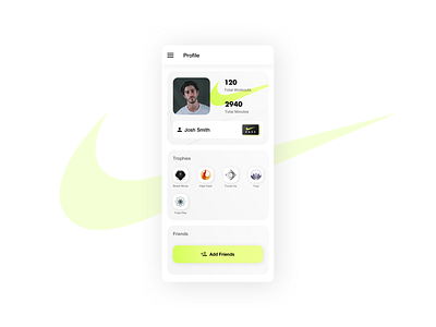 NTC Profile Redesign | Daily UI app design daily ui fitness graphic design health nike ntc redesign ui ui design uiux workout app