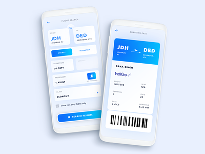 Flight Booking App | Daily UI app design blue branding daily ui flight flight booking plane booking soft ui ui uiux