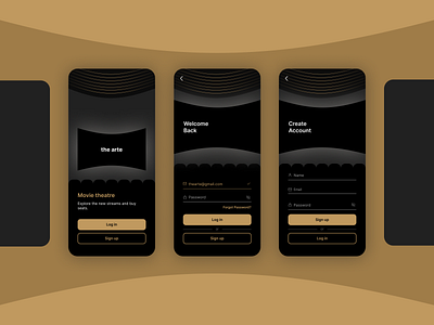 the arte app design ui
