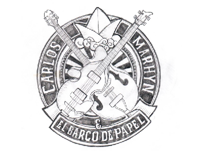 Logo Carlos Marhyn y el Barco de Papel ilustración logo