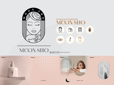 moonsho beauty logo branding design graphic design illustration logo persian vector