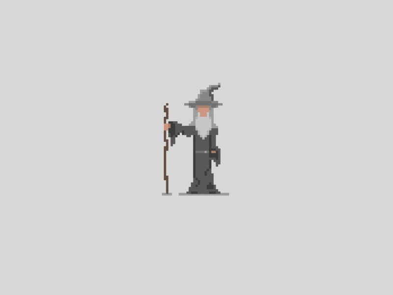 You Shall Not Pass... dave grey gandalf gandalf the grey geeky inspired lord of the rings pixel art