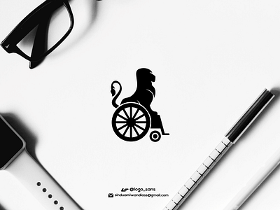 WHEELCHAIR LION Logo design inspiration