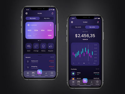 Cryptocurrency wallet | App concept design✔💱