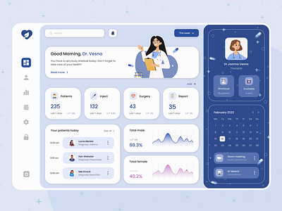 Medical Management Dashboard Design👩‍⚕️