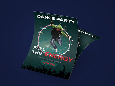 dance party flyer branding design event flyer flyer graphic design illustration party flyer typography