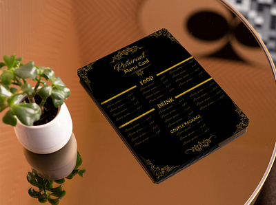 Resturant menu branding design flyer graphic design illustration menu resturant menu trifold brochure typography