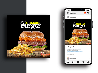 Resturant social media post design