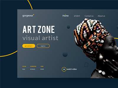 Artist website artist website graphic design landing page ui website website design