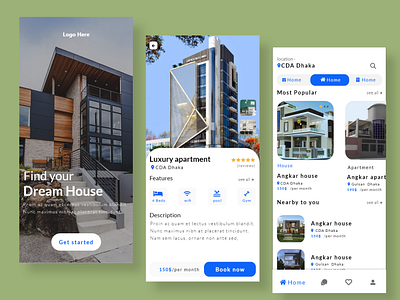 Real estate app design