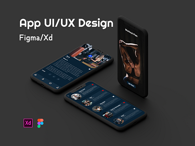 Workout mobile app UI design