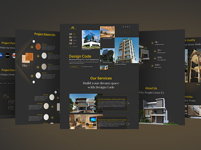 Interior Website Case Study architect website civil website creative web design dark website eye catching website interior web ui interior website modern website design ui ux web ui