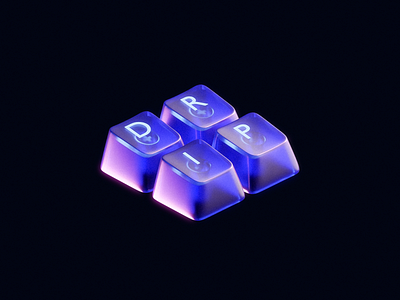 Lighting Experiments b3d blender glass gradient keyboard light reflection refraction render