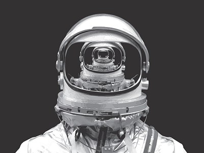 Astro astronaut black and white illustrator notnice space spaceman stars vector