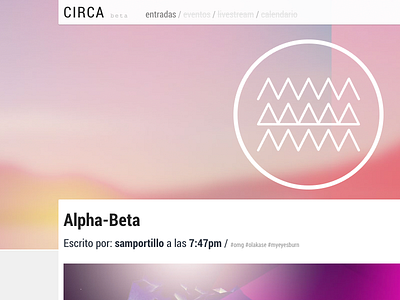 Website: El CIRCA flat webdesign webpage wip