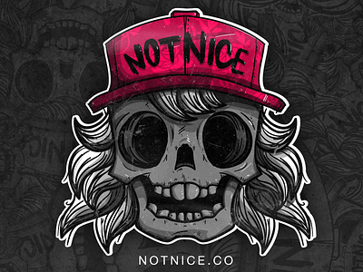 Skullcap dead hair notnice skull vector wacom wallpaper