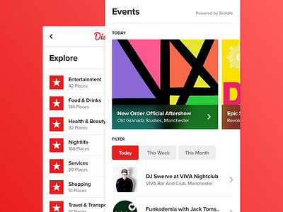 Event Discovery app design ios ui