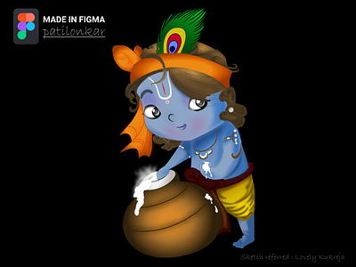 Lord Krishna - Vectoring In Figma