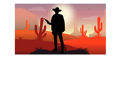 Western Cowboy Album Cover branding design graphic design illustration vector