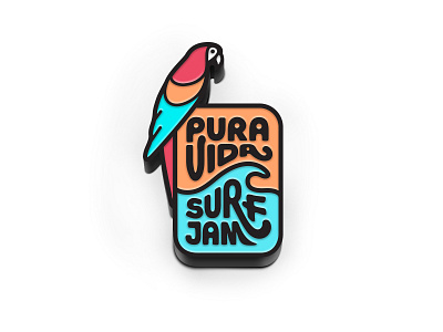 Pura Vida Surf Jam _ logo branding illustration vector