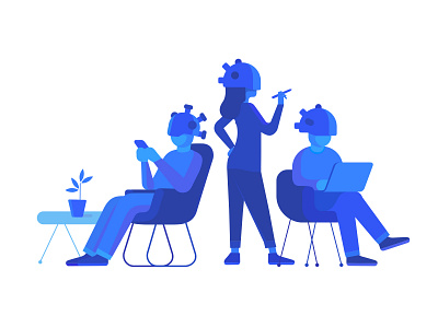 Teamwork app illustration