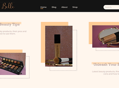 Makeup Products Review Website graphic design