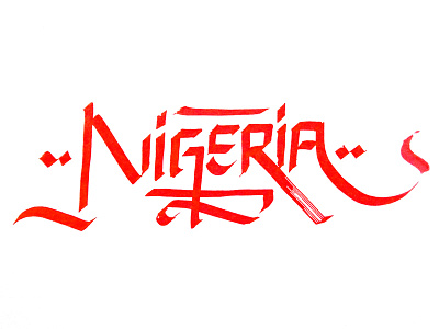 Nigeria - calligraphy handmade lettering
