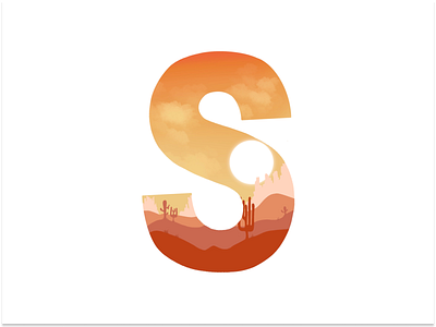 36 days of type: S art desert design graphic illustration letter letter s procreate s san dunes sand sand illustration type typography typography art