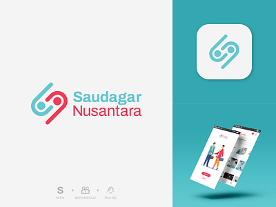 Saudagar Nusantara, Mobile App Logo app brand guidline brand identity branding design ecommerce freelance graphic design illustration indonesia logo retail ui