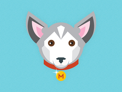Maya dog flat illustration
