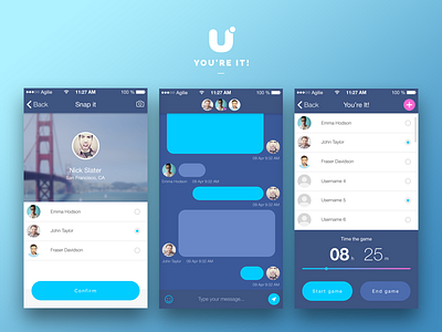 You're It! app design concept