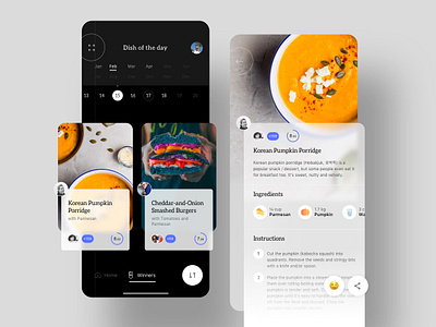 Food App award chef cook cooking design designer dish drink food interface ios mobile recipes sketch ui ux winner