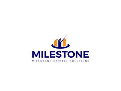 MILESTONE CAPITAL FINANCE SOLUTION LOGO DESIGN branding business logo creative logo design finance and banking logo odea finance logo deisgn graphic graphic design illustration logo milestone logo design and idea milstone compny logo design vector