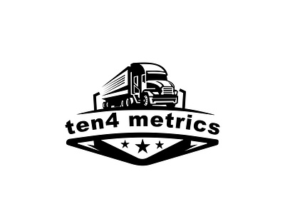 Ten4 metrics tucking logo design branding business logo creative logo deisgn design graphic graphic design illustration logo trucking logo vector