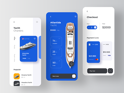 Yacht Booking Service Application - Payment Flow app boat booking card charter fintech motor pay payment rent rental service ship sport tavel transaction travel wallet yacht yachts