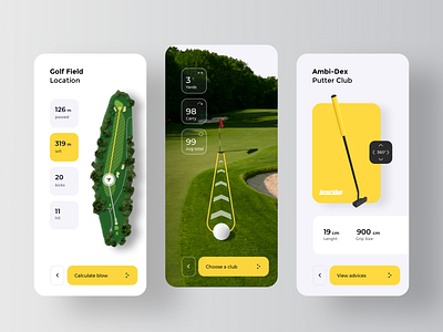 AR Golf Application app ar augmented reality bet bets betting bookmaker fitness golf learning live machine machine learning rondesign sport stats