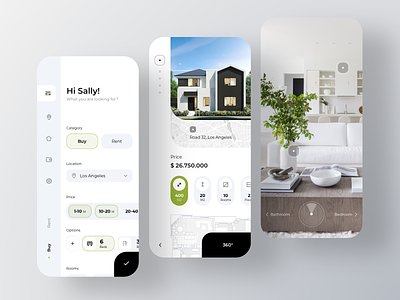 Real Estate Appliation app appartments book booking branding estate filter house listing location map property real real estate rent rondesign room