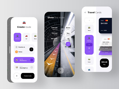 Subway AR Navigation app ar ar app augmented reality augmentedreality fintech machine learning navigation pay rondesign route subway taxi ticket train transition transport wallet