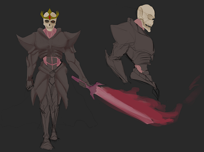 Design of a skeleton king illustration