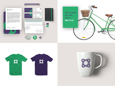Pedalup - Complete branding journey bicycle branding identity logo design process