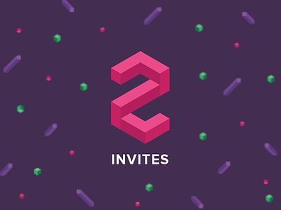 Earn dribbble invites cube dribbble invite giveaway invitation invite isometric shot two