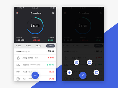 Xpenzy - Expense manager ios app clean ios manager money ui