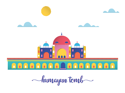 Humanyu Tomb colorful delhi geometric shapes grain effect india noise tomb