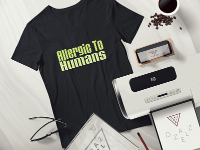 Allergic to Humans T-Shirt Design branding design illustration logo logo design t shirt t shirt design vector