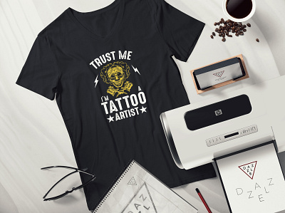Trust me i'm tattoo artist T-Shirt Design branding design graphic design illustration logo logo design t shirt t shirt design vector