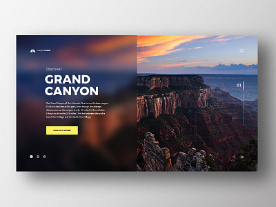 Grand Canyon grand canyon orange travel web design yellow