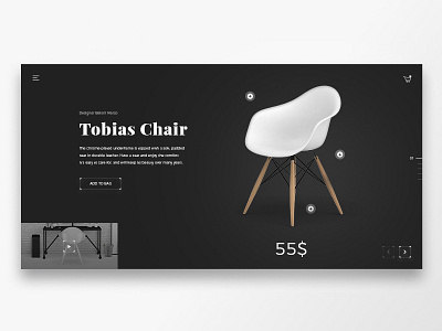 Tobias Chair chair dark furniture product ui ui web white