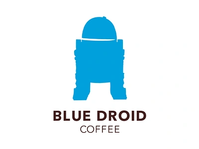 Blue Droid Coffee blue bluebottle branding coffee graphic design logo starwars